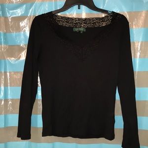 Black long sleeve blouse